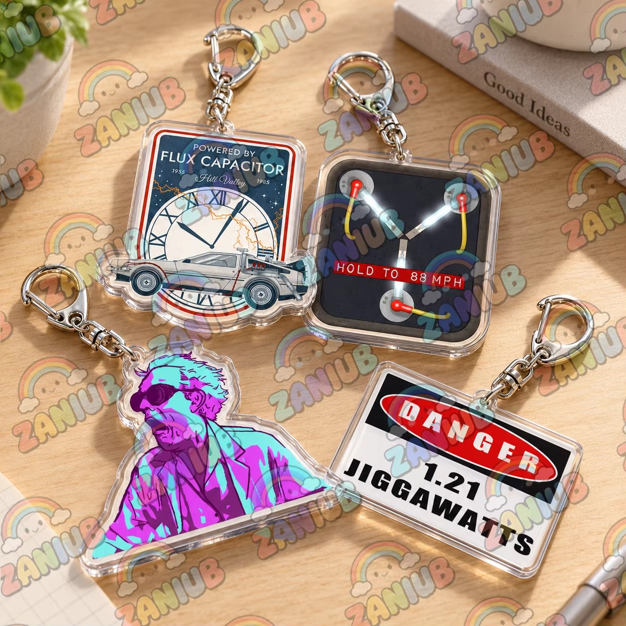 Travel Accessories Jewelry - Retro Time Travel Delorean Flux Capacitor