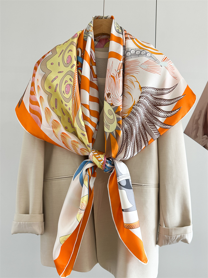 Designer Silk Scarf Women Spri - Travel Accessories Aesthetic 评论和价格