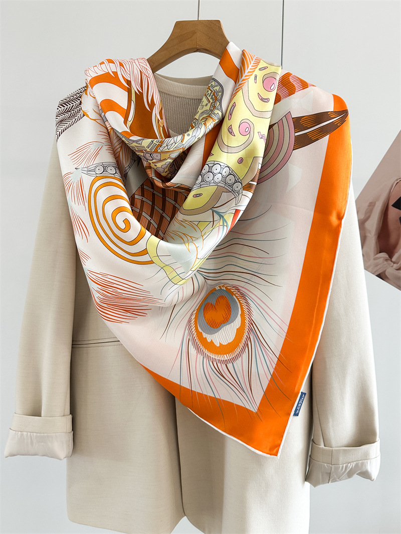 Designer Silk Scarf Women Spri - Travel Accessories Aesthetic 评论和价格