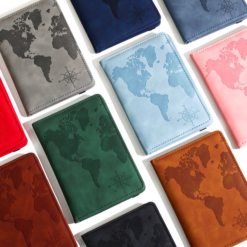 New Map Printed Passport Holde - Travel Accessories India 评论和价格