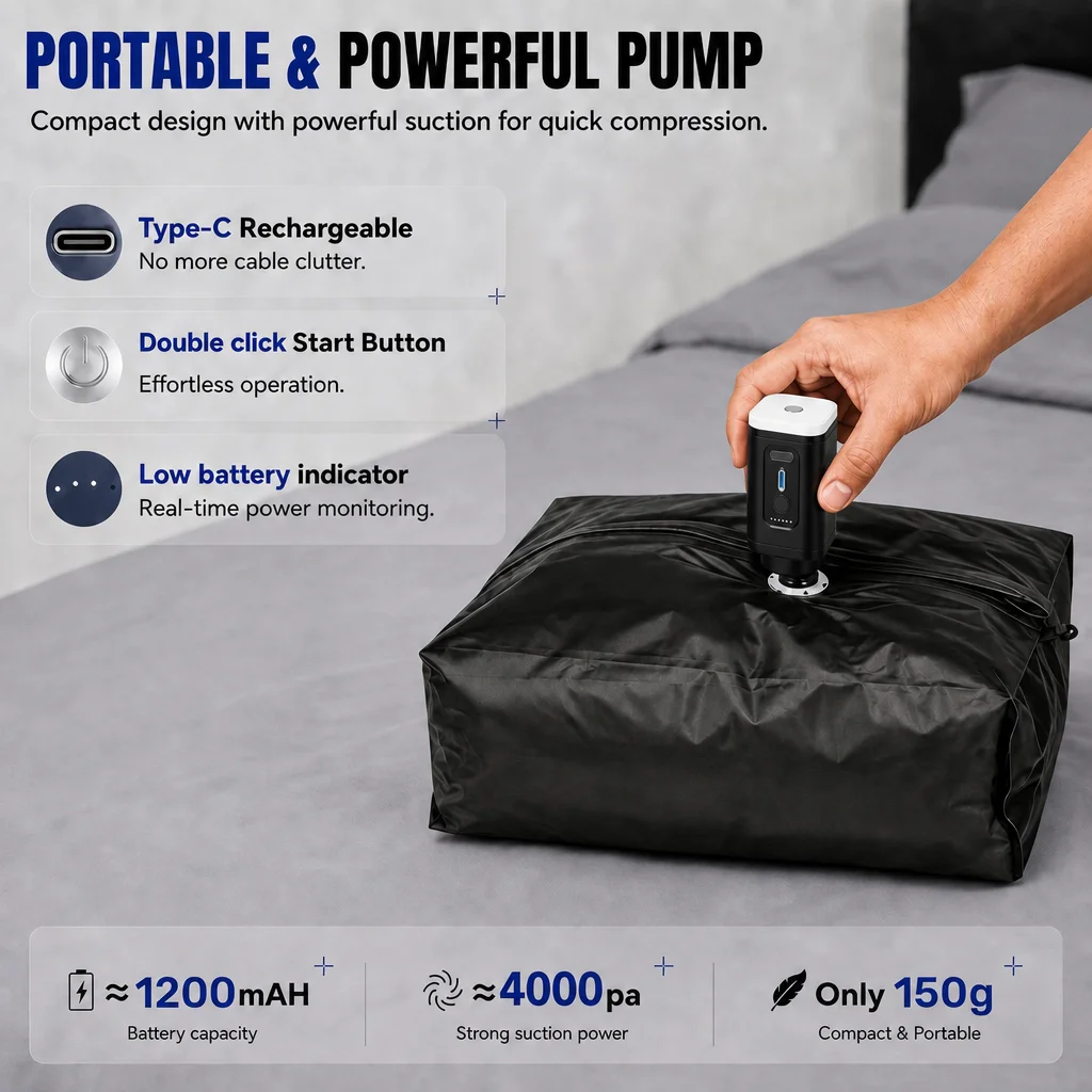 Vacuum Compression Storage Bag - Travel Accessories Organizer Bag 评论和价格