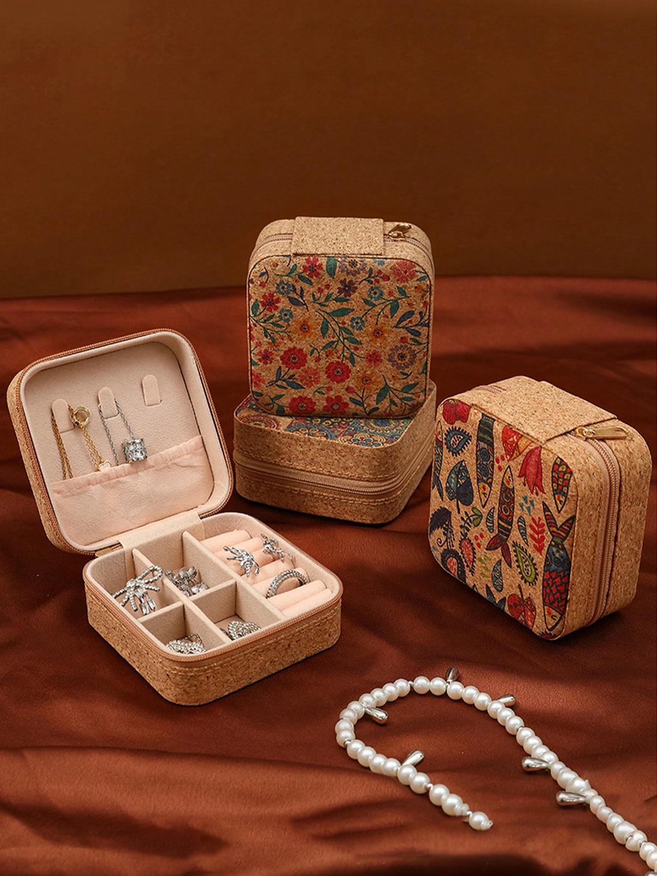 Square Vintage Bohemian Patter - Travel Accessories Jewelry 评论和价格