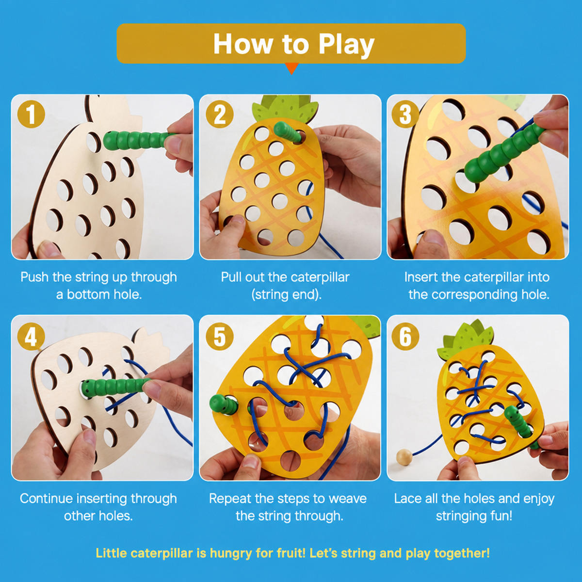 Wooden Lacing Pineapple Thread - Travel Accessories Baby 评论和价格