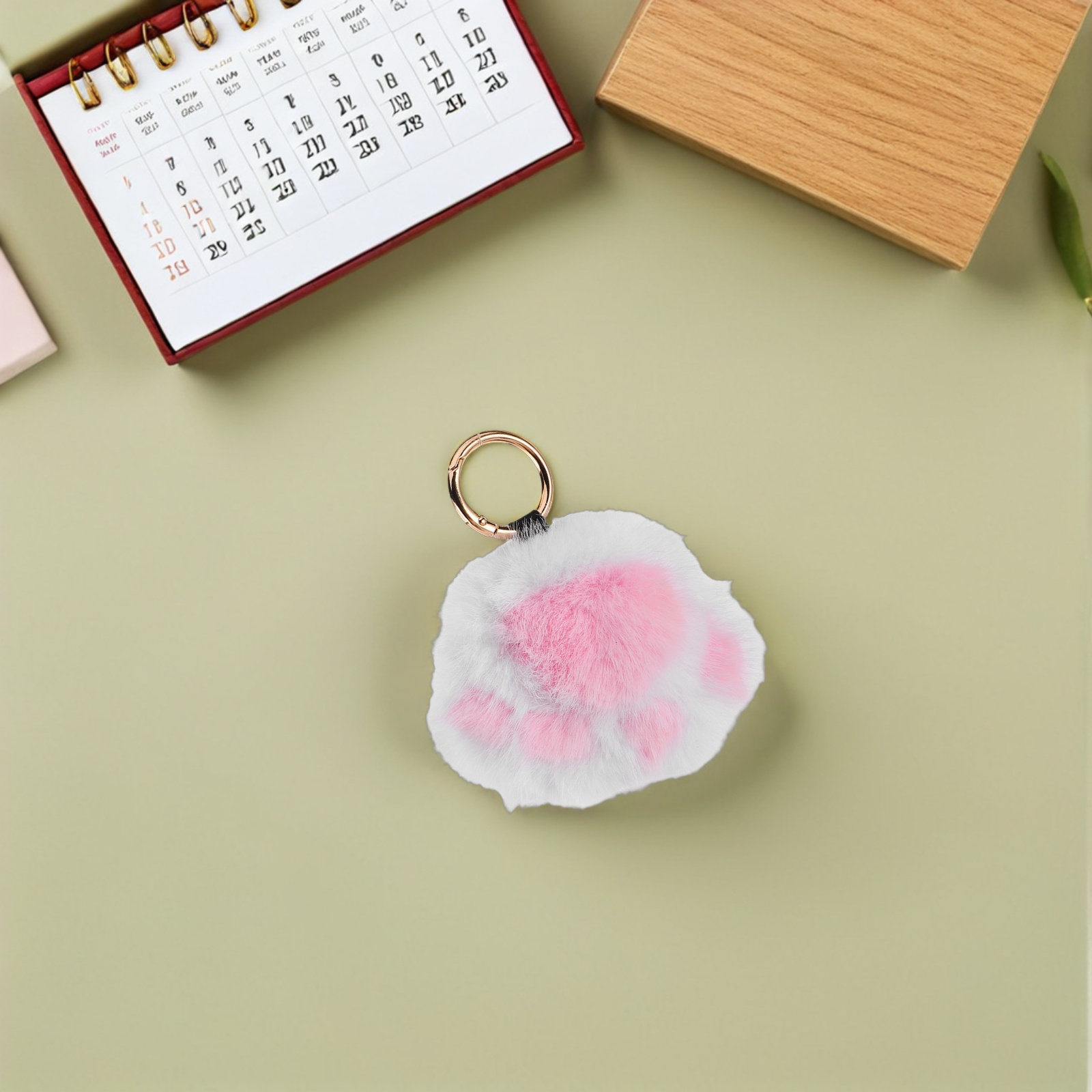 Cute Cat Paw Keychain Charm Pl - Travel Accessories Ideas 评论和价格