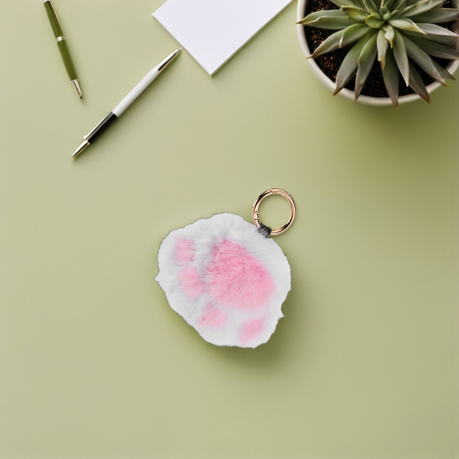 Cute Cat Paw Keychain Charm Pl - Travel Accessories Ideas 评论和价格