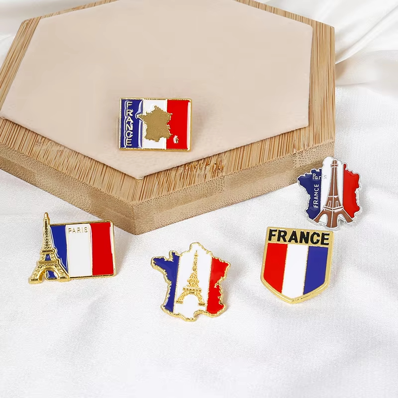France Flag Enamel Pins Eiffel - Travel Accessories Jewelry 评论和价格