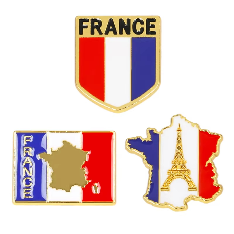France Flag Enamel Pins Eiffel - Travel Accessories Jewelry 评论和价格
