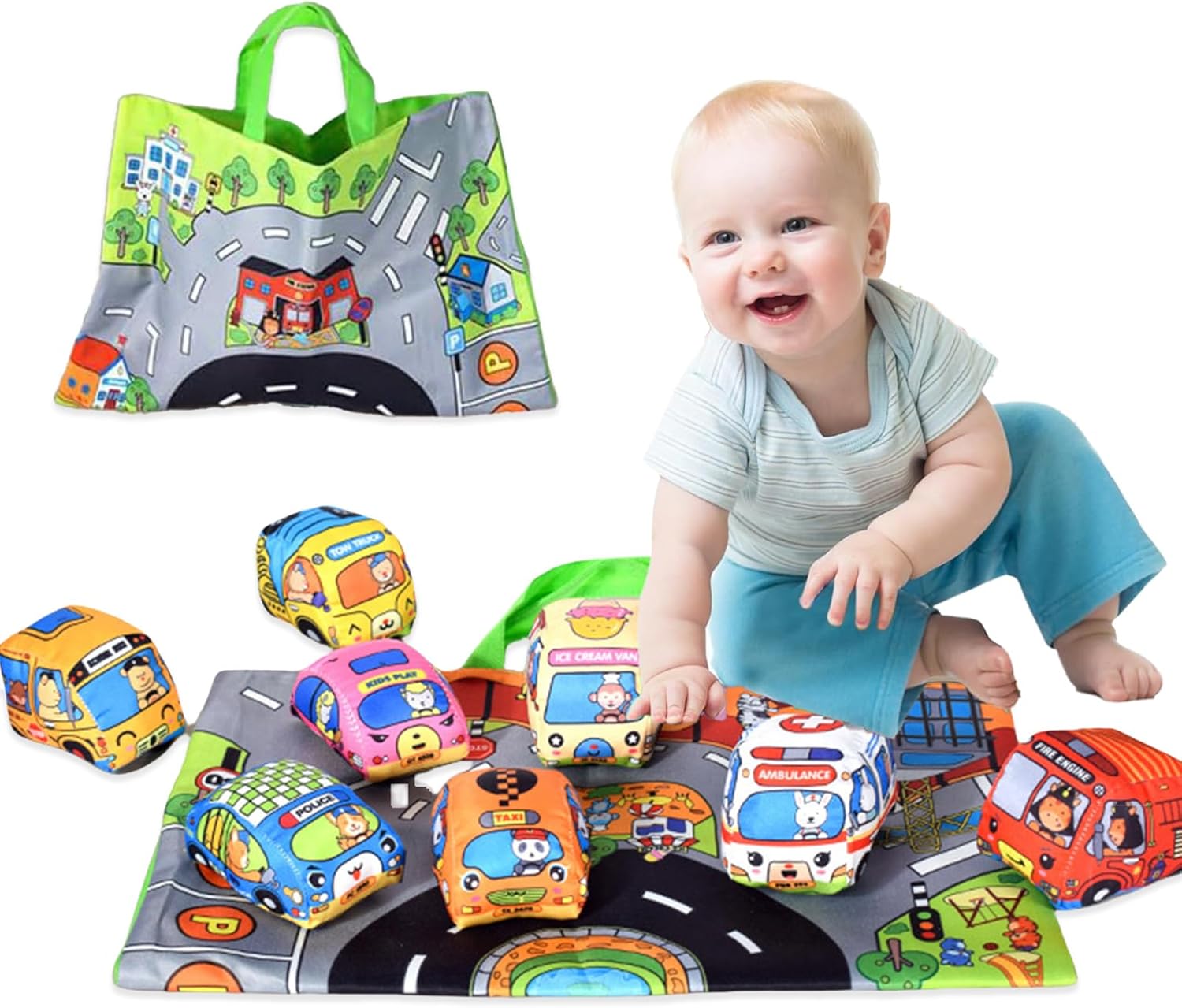 Soft Fabric Car Toy for Babies - Travel Accessories Baby 评论和价格