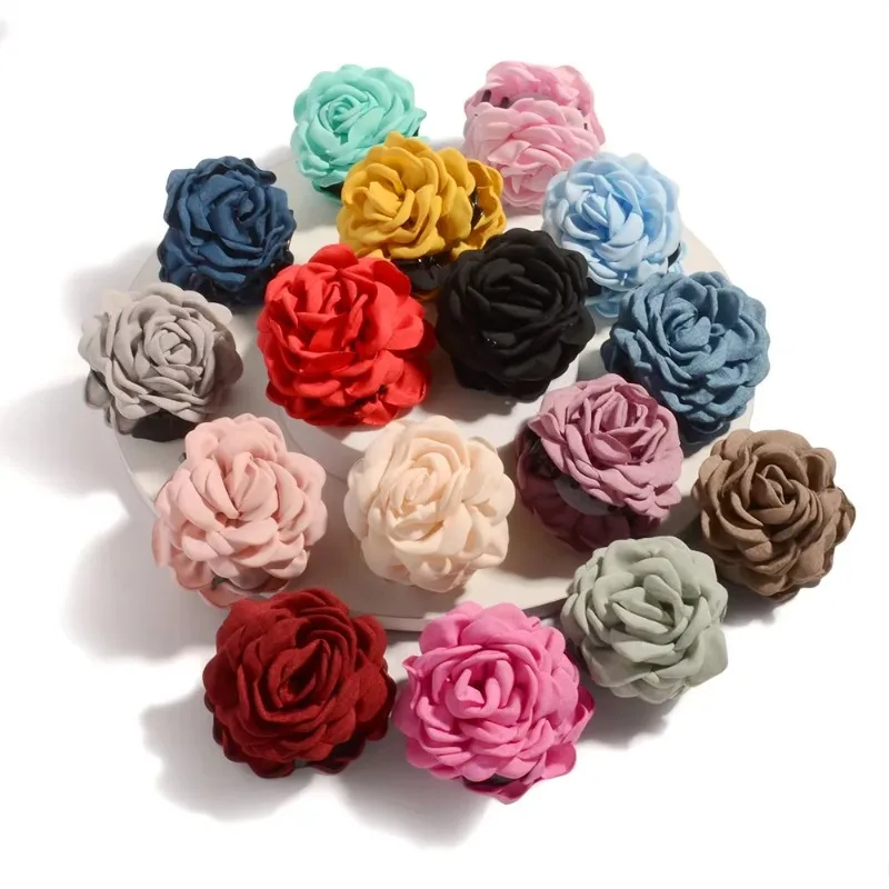 French Fabric Rose Flower Hair - Travel Accessories Aesthetic 评论和价格