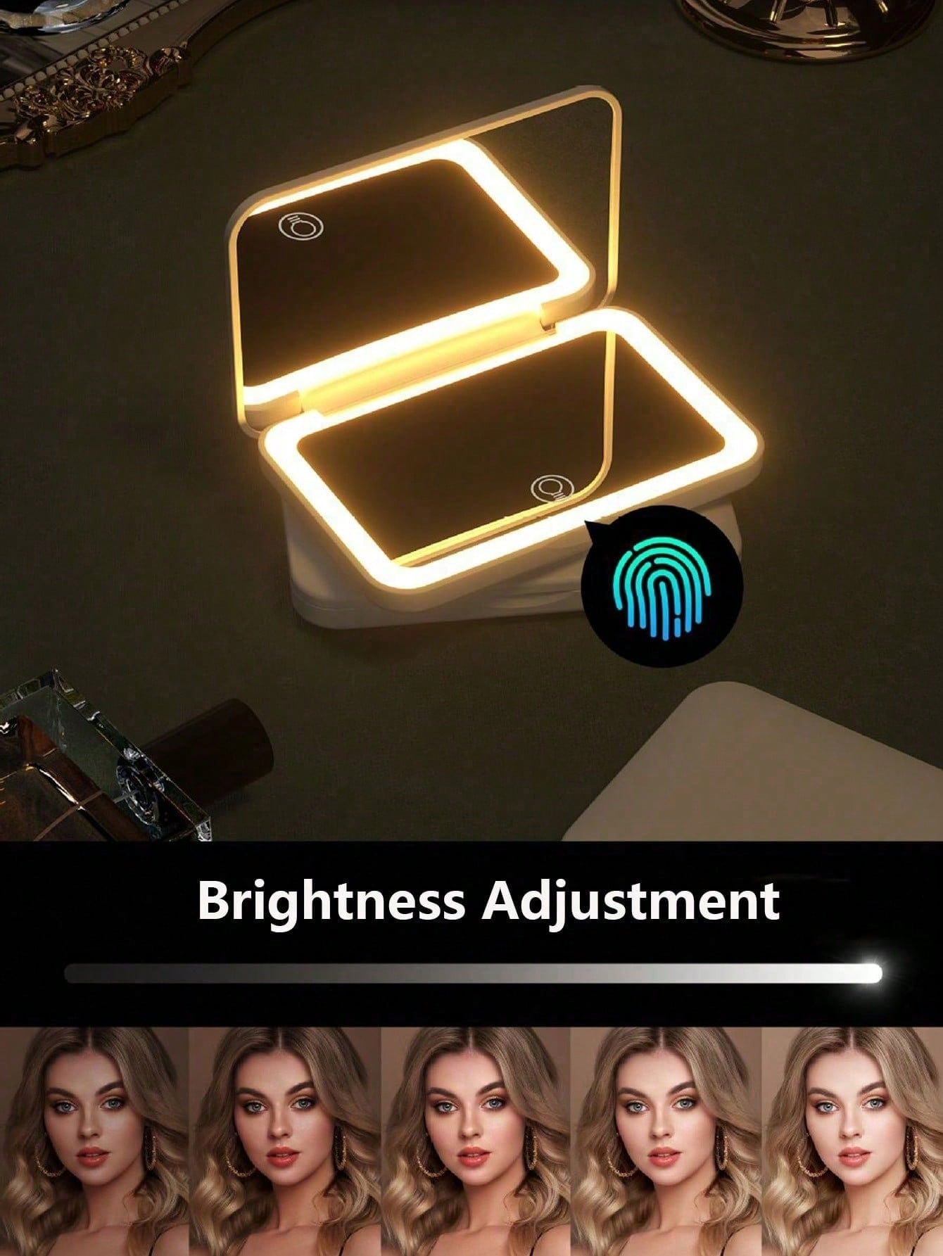 LED Makeup Mirror With Touch S - Travel Accessories As Gifts 评论和价格