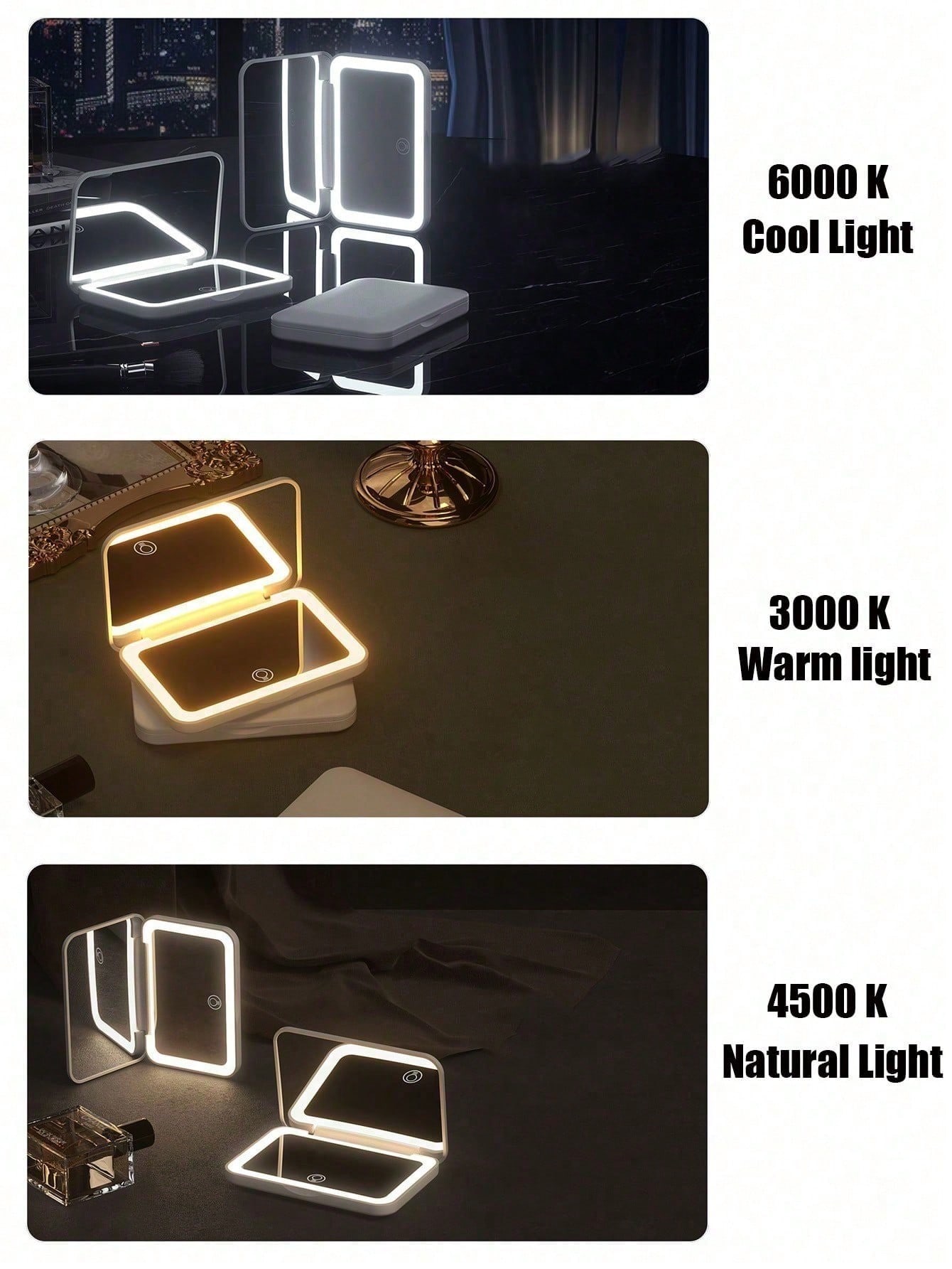 LED Makeup Mirror With Touch S - Travel Accessories As Gifts 评论和价格